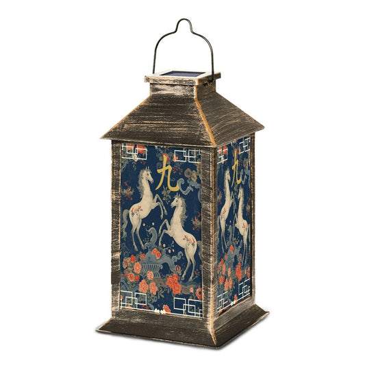Year Of The Fire Horse Asian Garden Solar Lantern - Splash of Color Co.