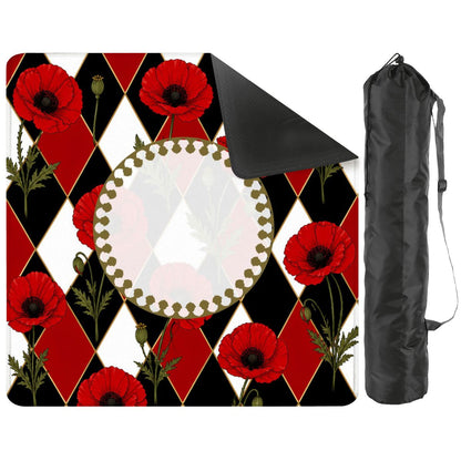 Harlequin Romance Red Poppy Play Mahjong Mat - Splash Of Mahj And Color Co.