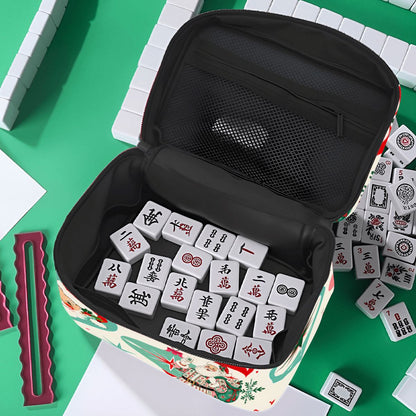 Jolly Nostalgic Santa Portable Mahjong Tile Bag