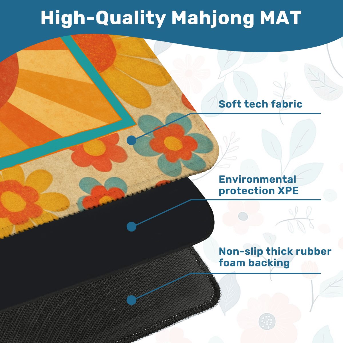 Moderncentric Here Comes The Sun Mahjong Mat - Splash of Color Co.