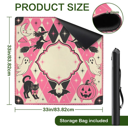 Harlequin Cats And Witches Brew Halloween Mahjong Table Mat 33" x 33"