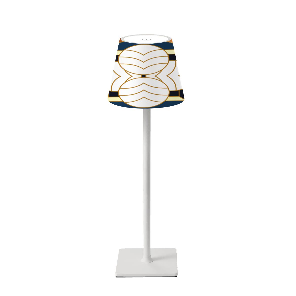 Art Deco Modern Geometric Mahjong LED Cordless Table Lamp - Splash of Color Co.