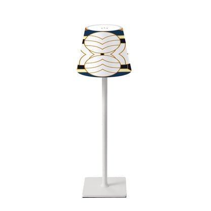 Art Deco Modern Geometric Mahjong LED Cordless Table Lamp - Splash of Color Co.