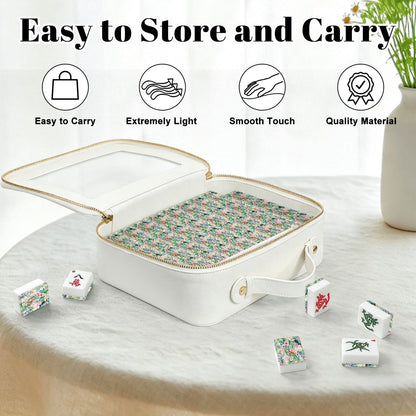 Jungle Love Traditional American Mahjong Tiles And Carry Case - Splash Of Mahj And Color Co.