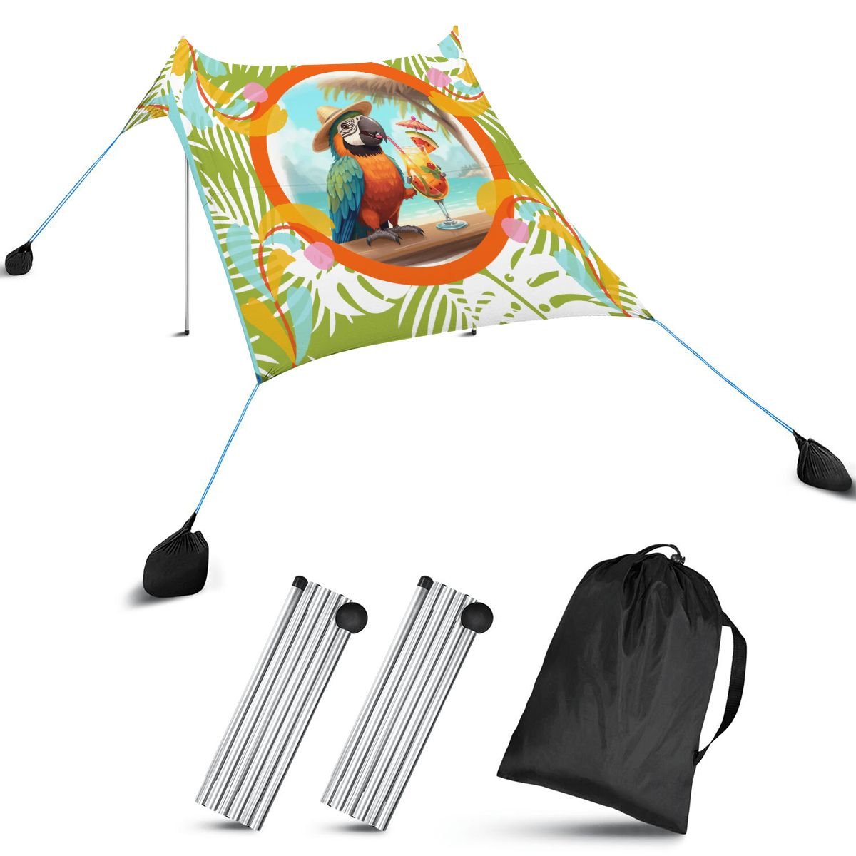 Tropical Toucan Beach Canopy - Splash of Color Co.