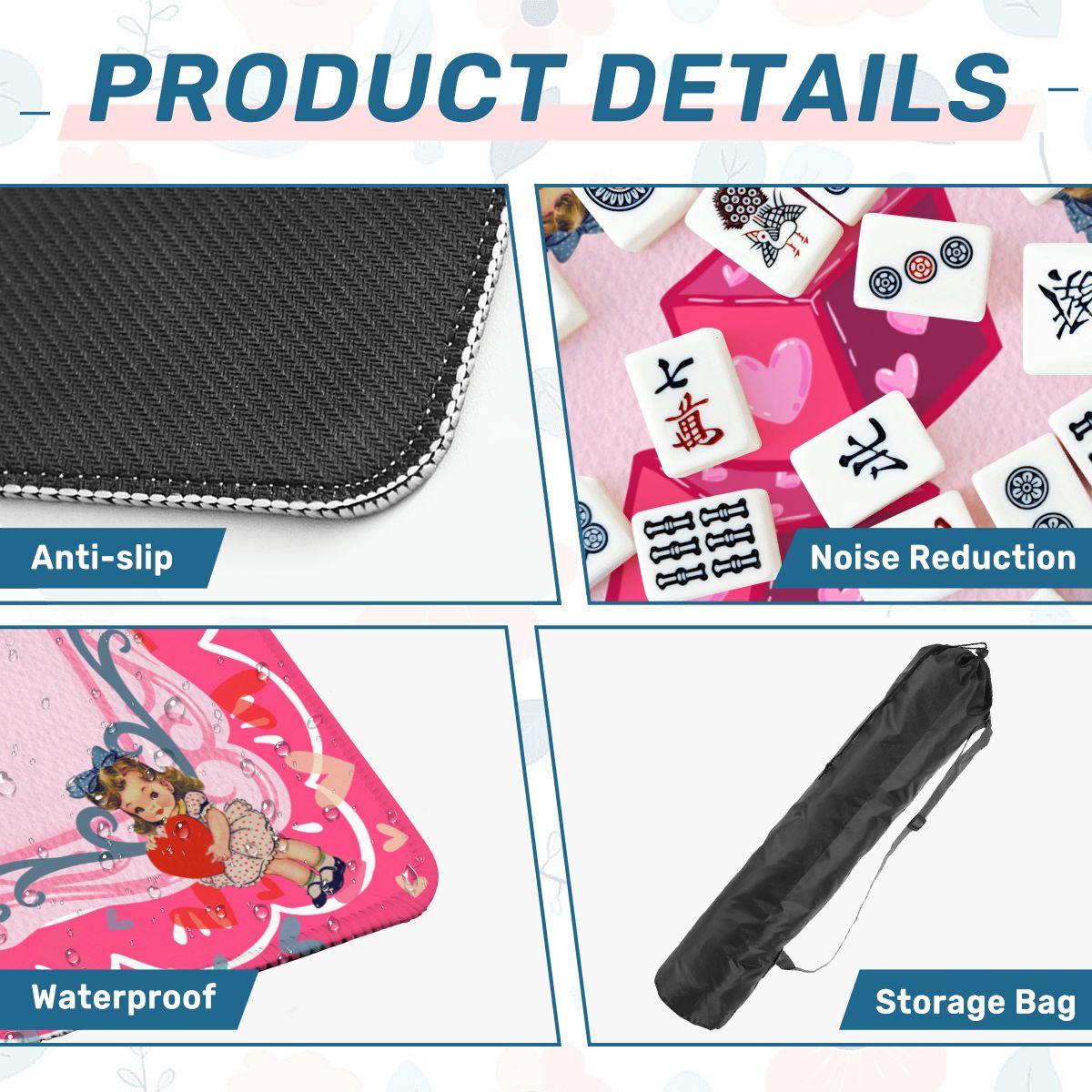 Nostalgic Vintage Valentine Mahjong Mat - Splash of Color Co.