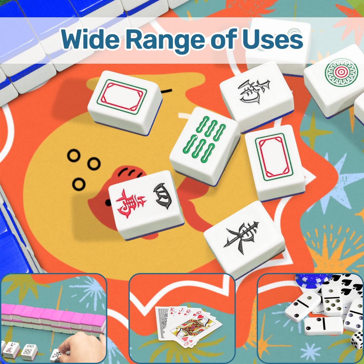 Modern Cosmic Starborne Fish Mahjong Mat - Splash of Color Co.