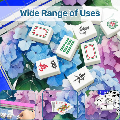 Floral Hydrangea Round Mahjong Mat - Splash Of Mahj And Color Co.