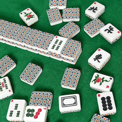 Polish Pottery Inspired American Mahjong Tiles And Carry Case Bundle - Splash Of Mahj And Color Co.