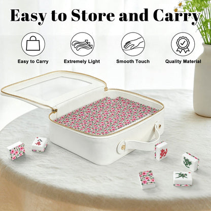 Hibiscus Flowers American Mahjong Tiles And Carry Case - Splash Of Mahj And Color Co.