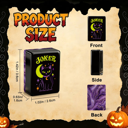 Purple Pumpkin Hex Halloween Mahjong Tiles And Carry Case - Splash Of Mahj And Color Co.