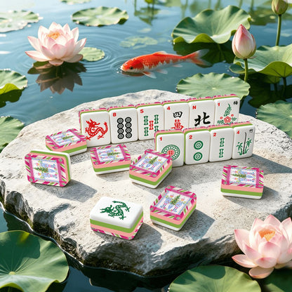 Christmas Nutcracker Holiday ENGRAVED 4 Layer American Mahjong Tiles Set With Carry Case - Splash Of Mahj And Color Co.