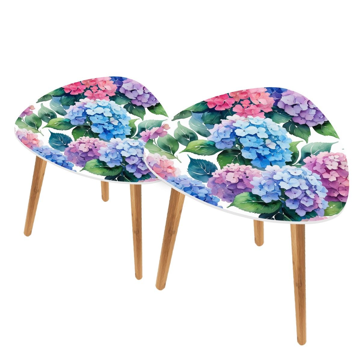 Hydrangea Garden Room Modern Nesting Tables - Splash of Color Co.