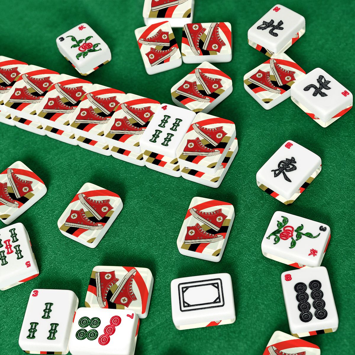 Kicking It Old School American Mahjong Tiles And Carry Case - Splash of Color Co.
