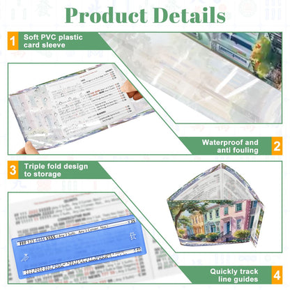 Charleston South Carolina Mahjong Card Holders Rainbow Row Watercolor Designed with Line Finder - Splash of Color Co.