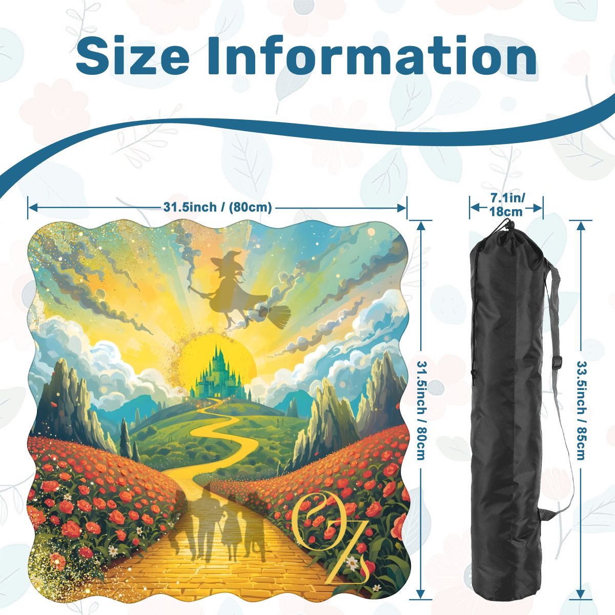 Wizard Of Oz Scalloped Mahjong Mat