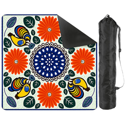Roosters In The Sun Pottery Inspired Mahjong Mat - Splash Of Mahj And Color Co.