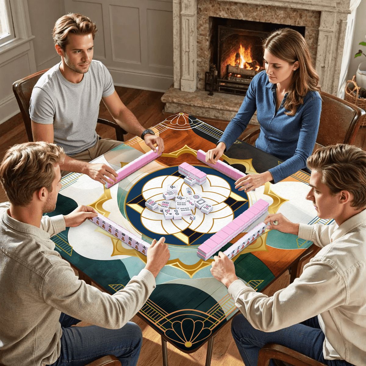 Art Deco Mahjong Mat Speakeasy Collection - Splash of Color Co.