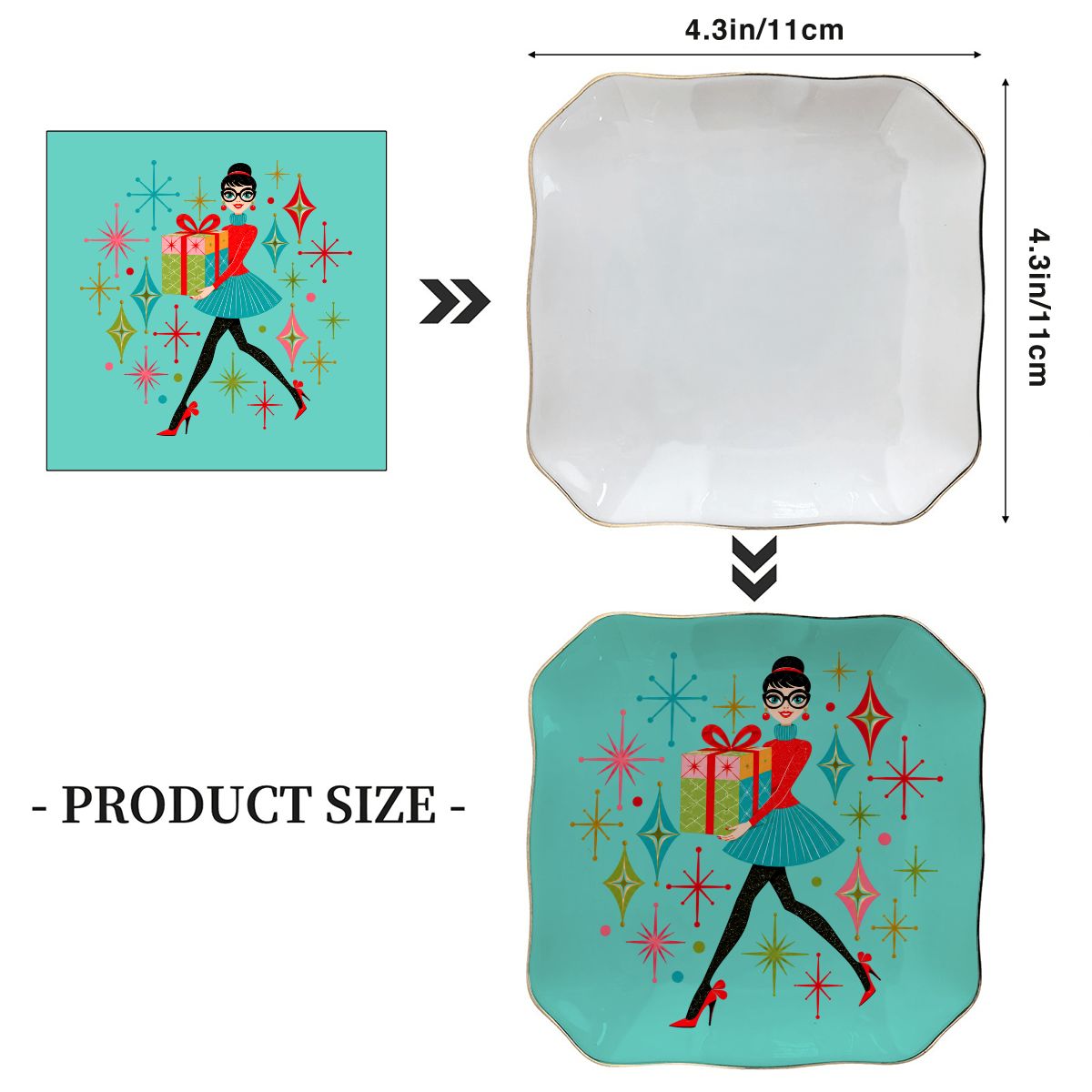 You've Got Mahj Mail Scalloped Ceramic Mahjong Dice Tray new christmas - Splash Of Mahj And Color Co.