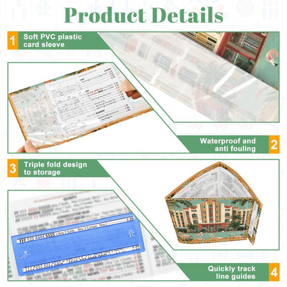 Old World Florida, Art Deco Flamingo Row 4 Mahjong Card Holder with Line Finder - Splash of Color Co.