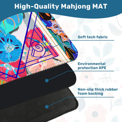 Capri Sunshine Floral Art Deco Mahjong Mat - Splash of Color Co.