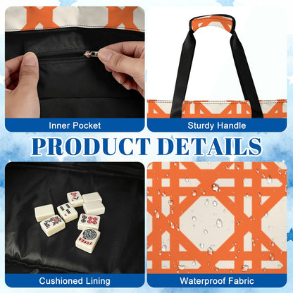 Orange Cane Bundle Rack And Tile Organizer Mahjong Bag Set - Splash of Color Co.