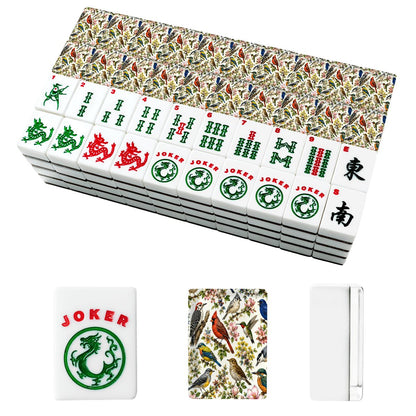 Vintage Birdwatcher's Society American Mahjong Tiles And Carry Case