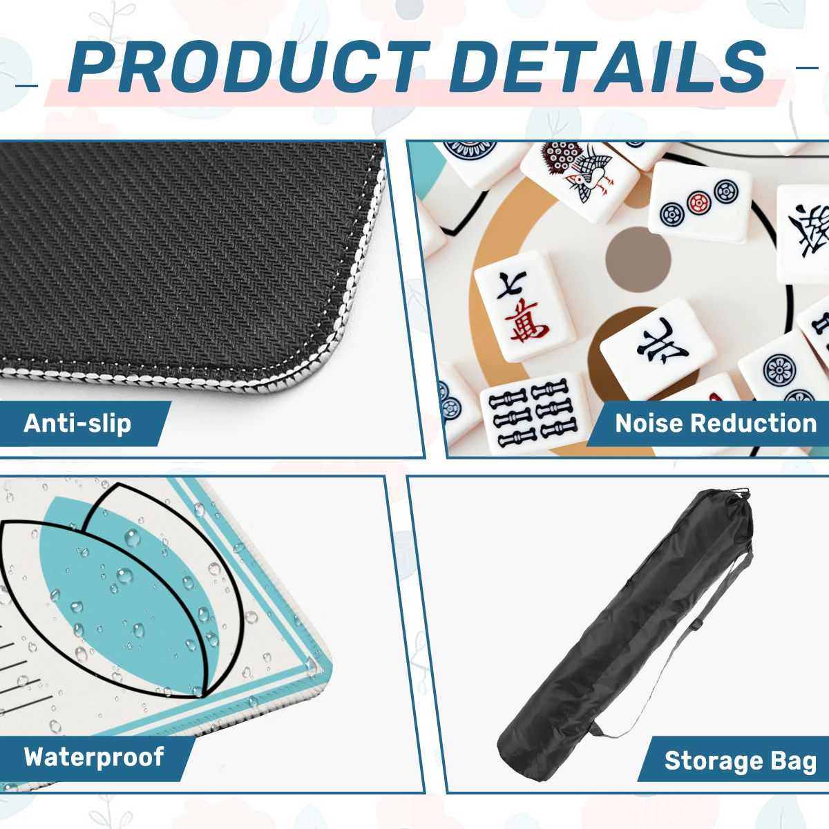 Cloud Dancer Modern Purist Mahjong Mat - Splash of Color Co.