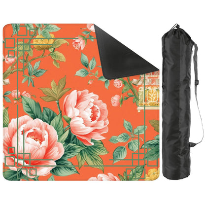 Chinoiserie Blooming Peonies Mahjong Mat - Splash of Color Co.