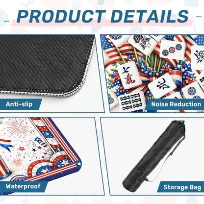 American Pie USA Patriotic Mahjong Mat - Splash of Color Co.