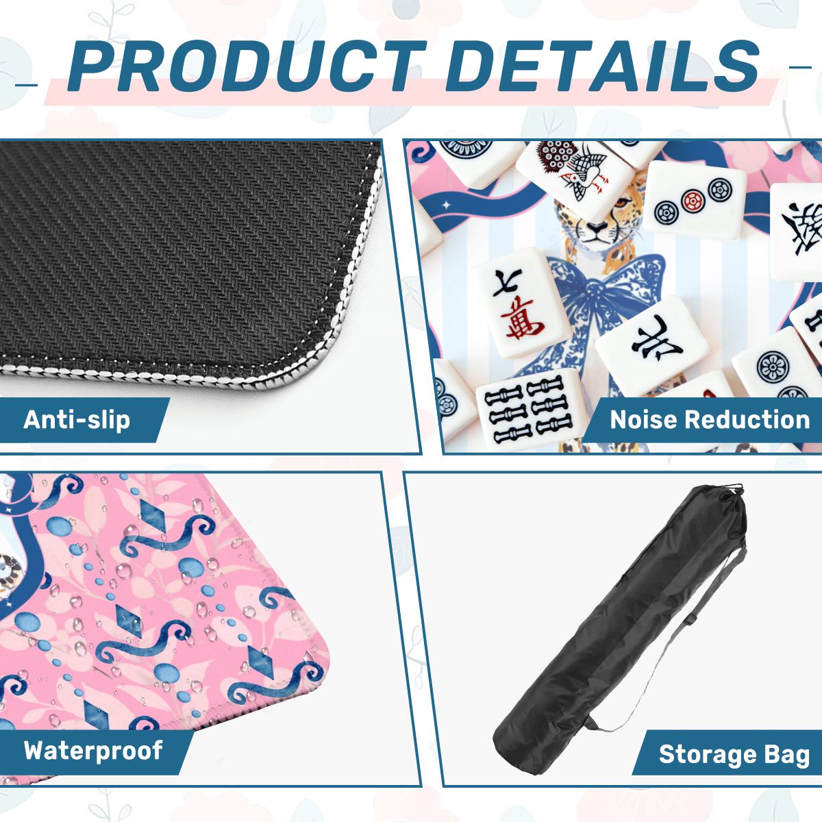 The Charleston Cheetah Mahjong Mat - Splash of Color Co.