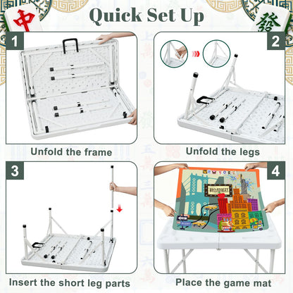 New York City Vibes Mini Mahj Mat And Foldable Mahjong Table - Splash of Color Co.