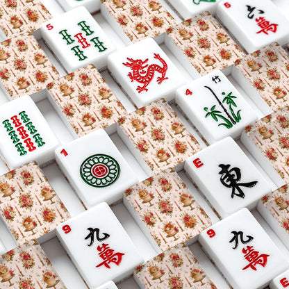 Victorian Birthday Cake And Candles American Mahjong Tiles And Carry Case