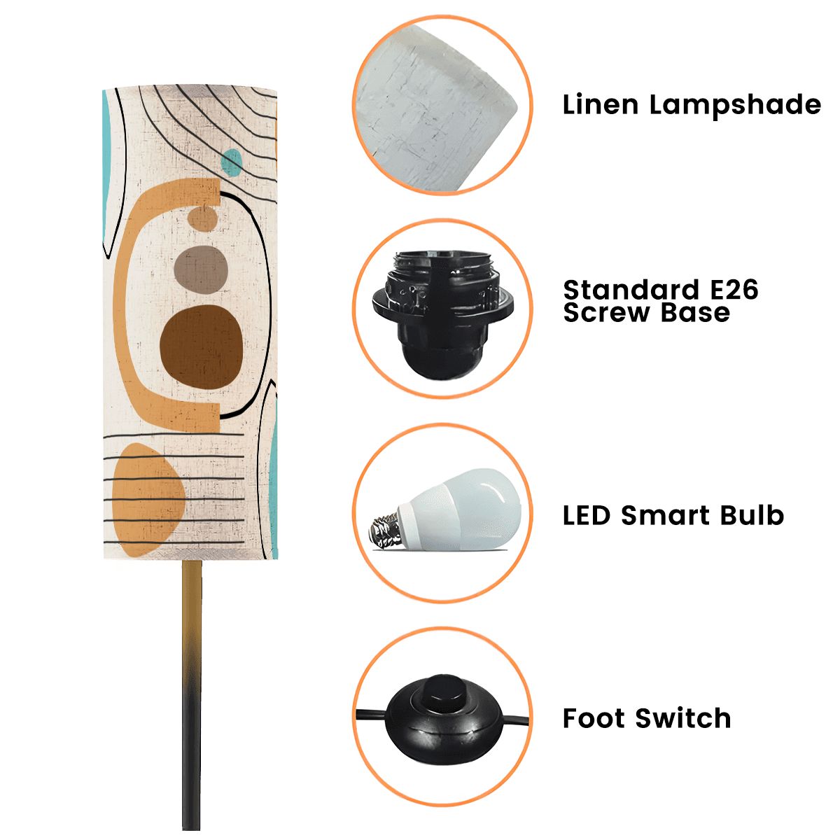Modern Bohemian Tranquil Floor Lamp - Splash of Color Co.