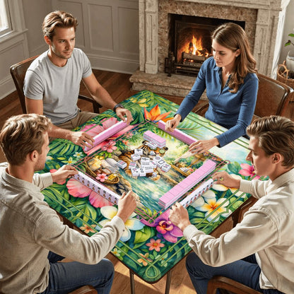 Tiger Zen Tranquility Mahjong Mat - Splash of Color Co.