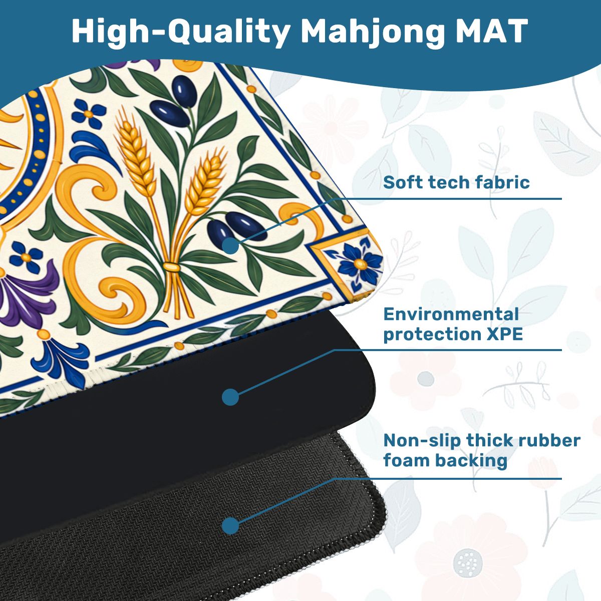 Under The Tuscan Sun Mahjong Mat - Splash Of Mahj And Color Co.