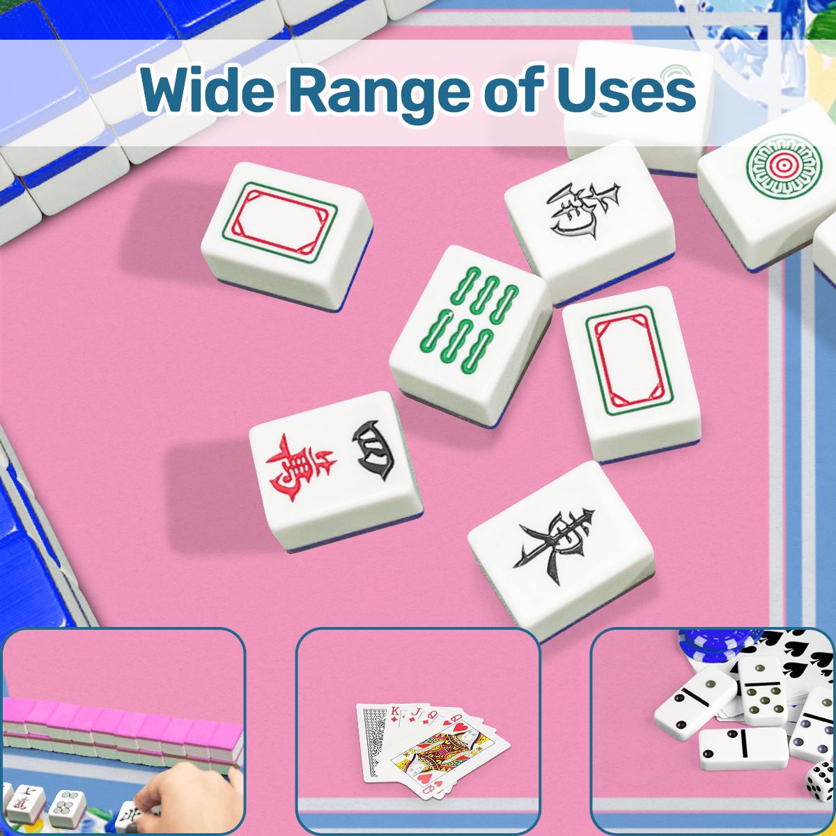 Floral Chinoiserie Sunny Side Mini Mahjong Mat - Splash of Color Co.