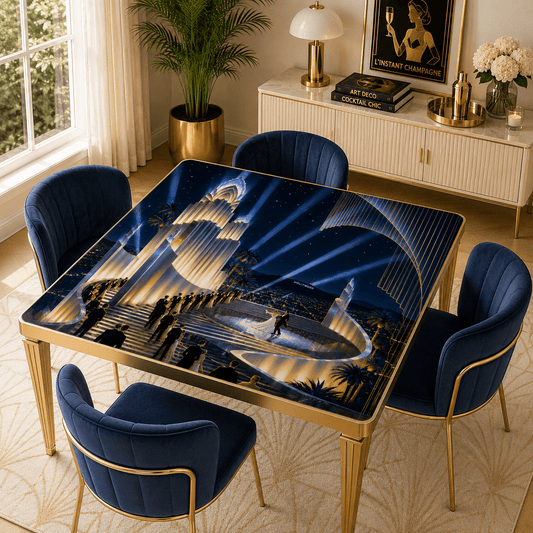 Hollwood Glam Art Deco Custom Mahjong Mat - Splash Of Mahj And Color Co.