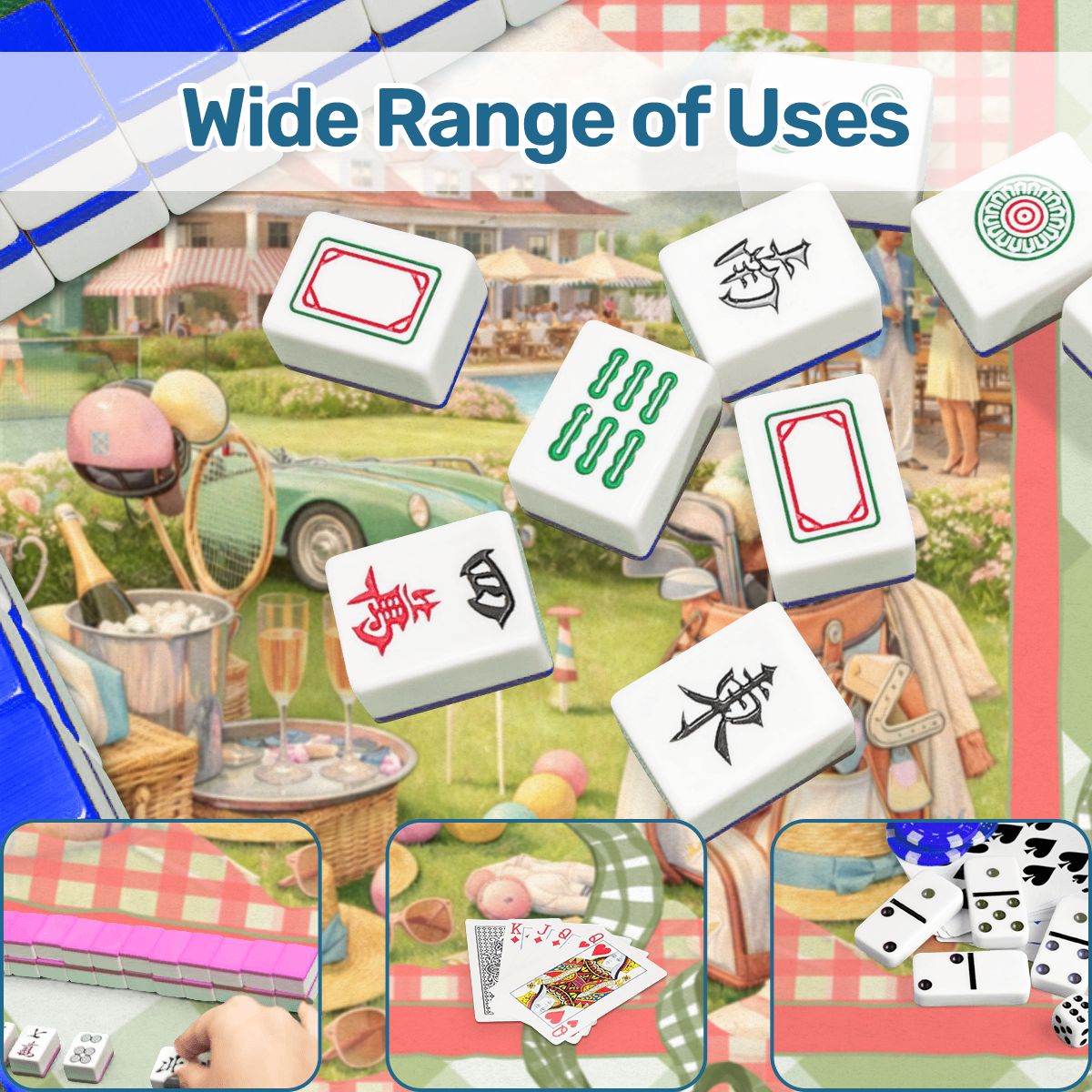 Mahj At The Club, Country Club Mahjong Mat - Splash of Color Co.