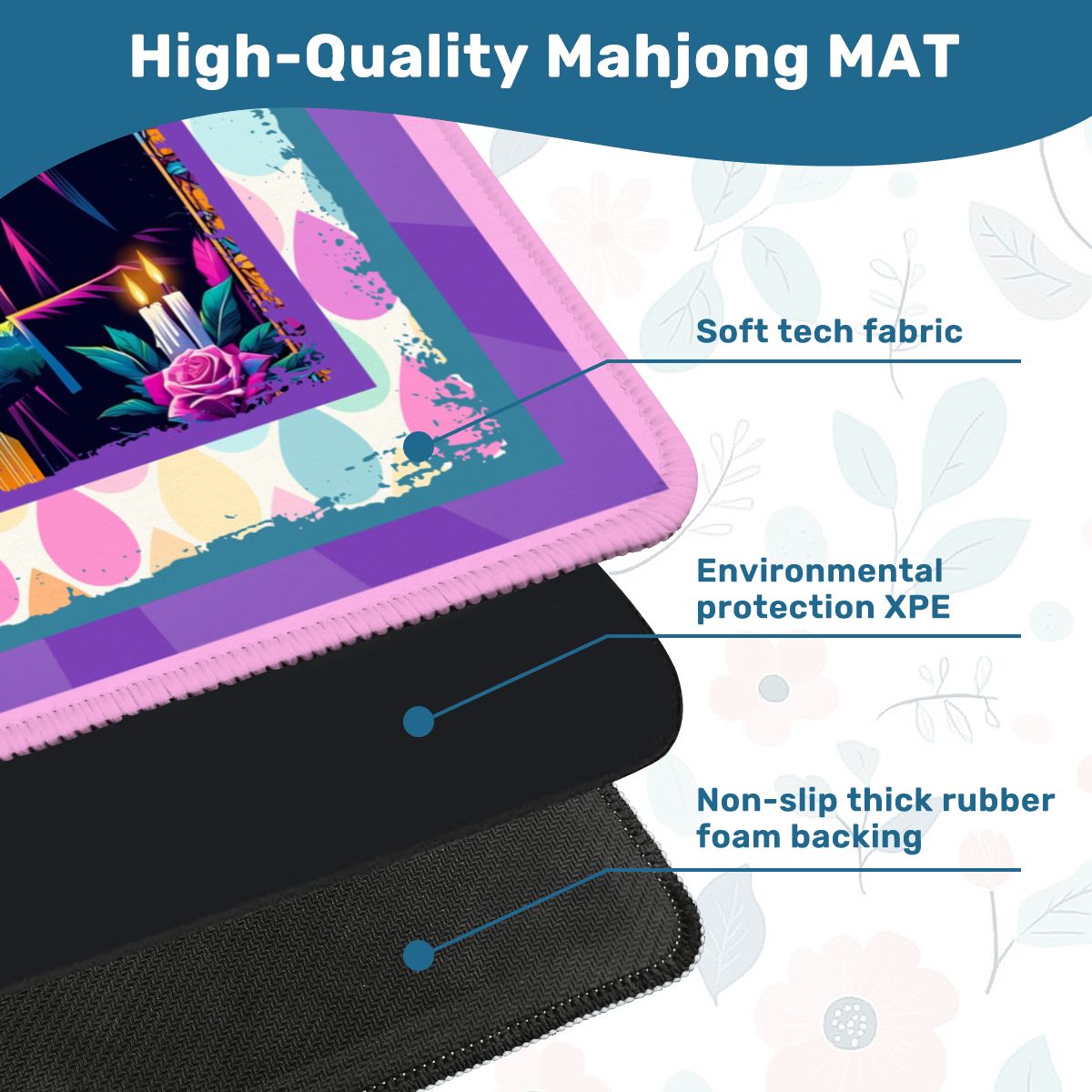 Sci - Fi Frankenstein And Bride Mahjong Mat - Splash of Color Co.