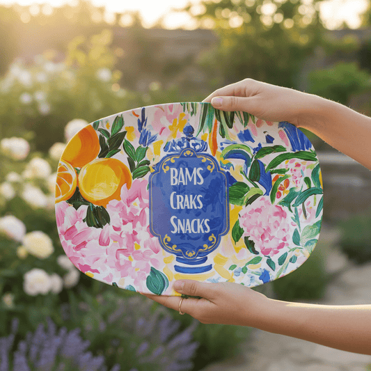 Mahjong Bams Craks Snacks Party Appetizer Platter - Splash of Color Co.