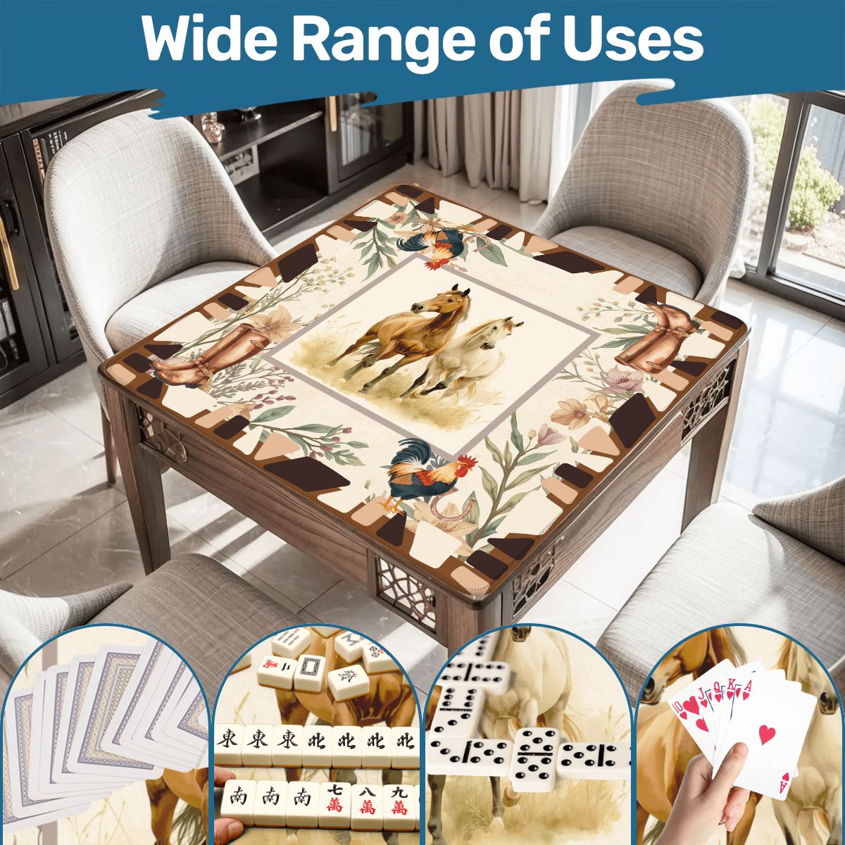 The Equestrian Mahjong Mat - Splash of Color Co.