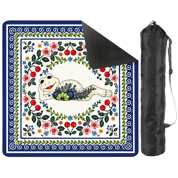 Cherry Toad Polish Pottery Inspired Mahjong Mat - Splash Of Mahj And Color Co.