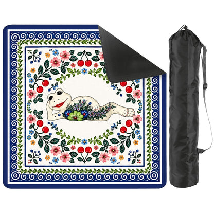 Cherry Toad Polish Pottery Inspired Mahjong Mat - Splash Of Mahj And Color Co.