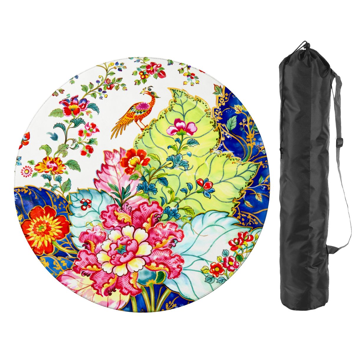 Tobacco Leaf Floral Round Mahjong Mat