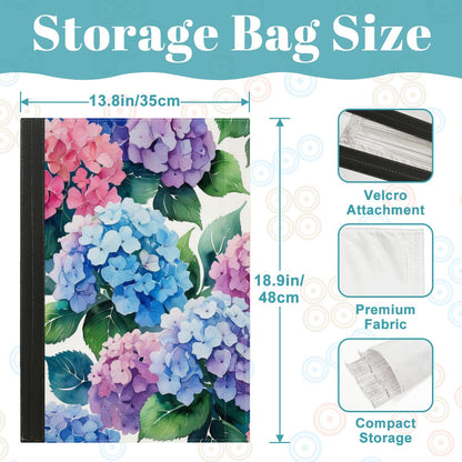 Floral Hydrangea Purple Pink 4 Mahjong Tile Pusher Racks with Bag
