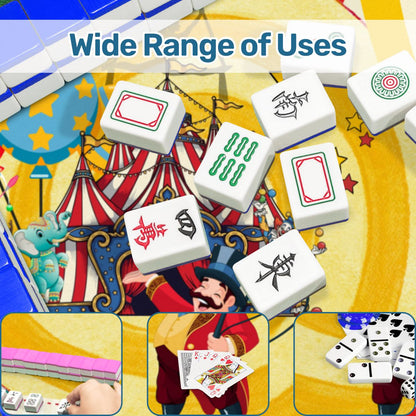 Send in the Clowns Circus Themed Scalloped Mahjong Mat - Splash of Color Co.