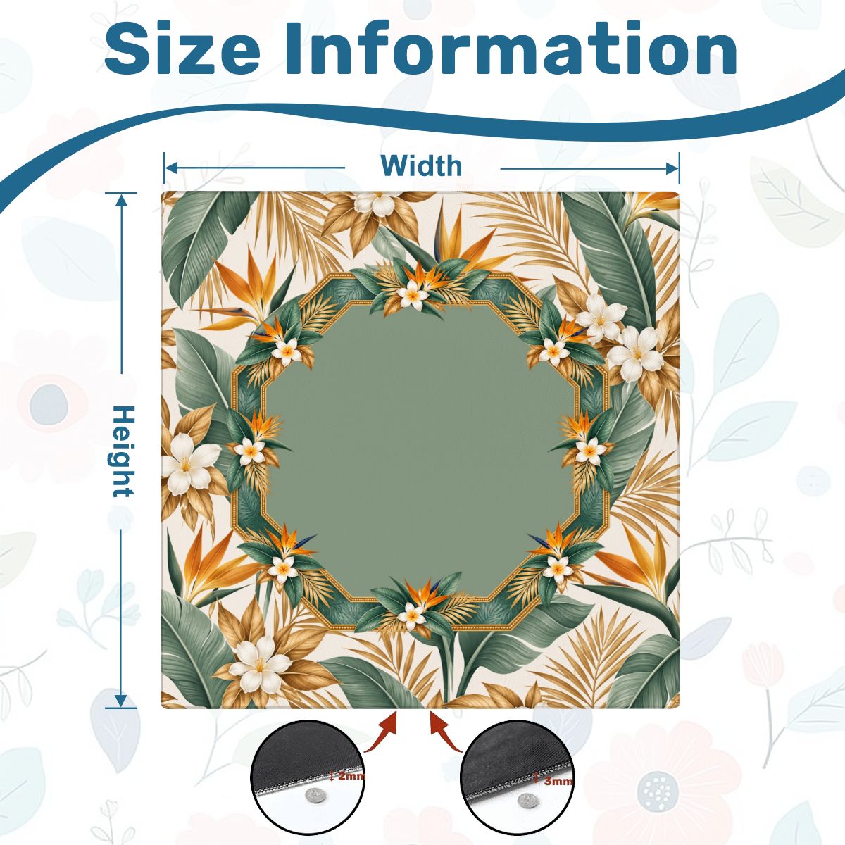 Lotus Palm Society Mahjong Mat Sleek Surface