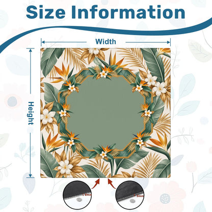 Lotus Palm Society Mahjong Mat Sleek Surface