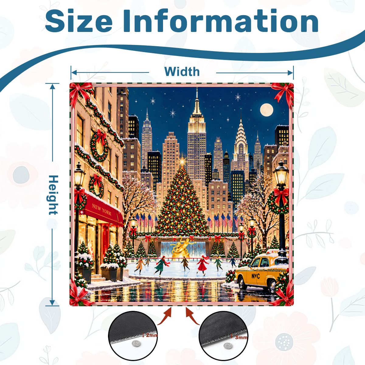 New York City Rockefeller Station Mahjong Mat Sleek Surface - Splash Of Mahj And Color Co.